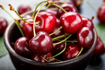 sweet cherries close-up
