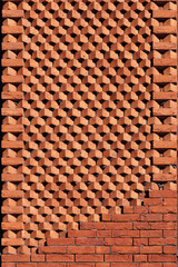 Modern brick wall pattern.