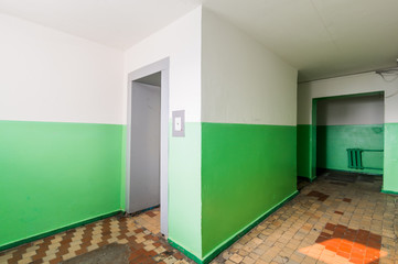 Russia, Moscow- July 23, 2019: interior room apartment. standard repair decoration in hostel....