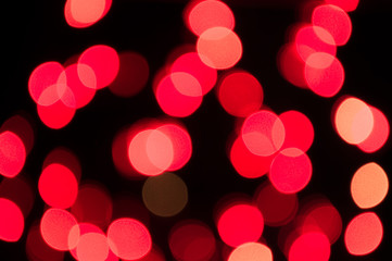 Christmas garland with colorful lights.