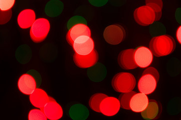 Christmas garland with colorful lights.