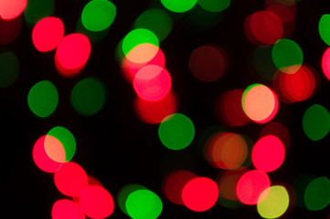 Christmas garland with colorful lights.