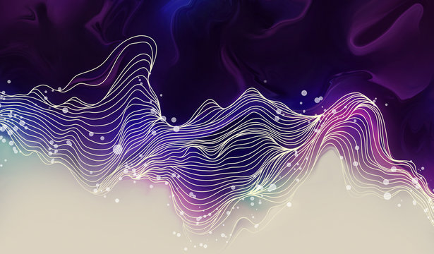 background image wavy lines with bright light effect