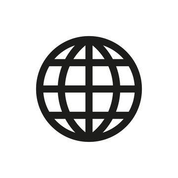 The icon of the globe. Simple linear vector illustration