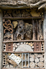 Wooden insect hotel