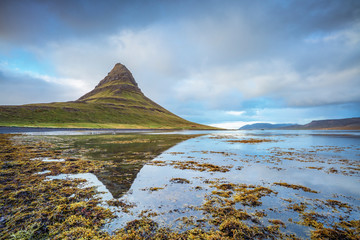 famous Kirkufell mountain on snaefellsness peninsula in western Iceland, landscape photography