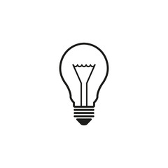 Light bulb icon. Vector. Isolated.