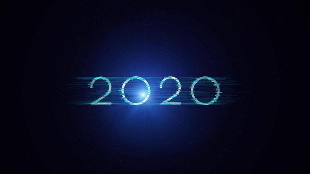 2020 floating cinematically in space
