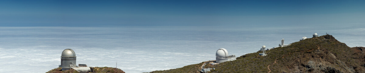 Fototapeta na wymiar Observatory at Roche de Los Muchachos