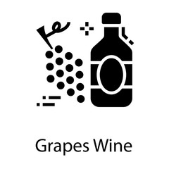 Fototapeta na wymiar Grapes Wine Vector 