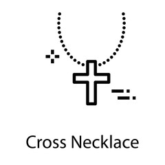  Cross necklace Vector 