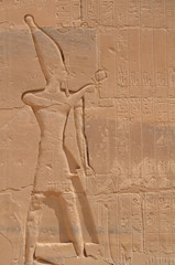 HIÉROGLYPHES TEMPLE FUNÉRAIRE DE RAMSES II THÈBES EGYPTE