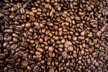 blurred roasting coffee for background