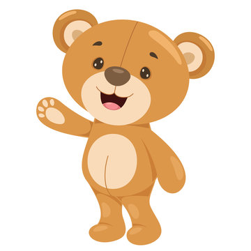 Little Funny Teddy Bear Cartoon