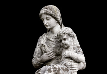 The Virgin Mary holds in the hands of Jesus Christ