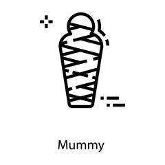 Mummy Line Vector 