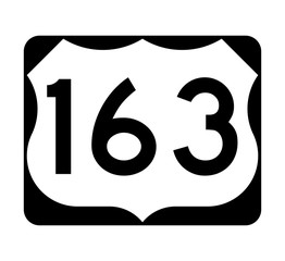 US route 163 sign