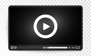 Видео медиа плеер. Интерфейс для веб и мобильных приложений. Векторные иллюстрации, EPS10.