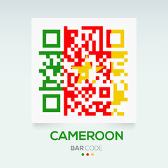 Banner Flag of Cameroon ,Vector illustration