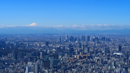 １１月末のスカイツリーから見た富士山方向４