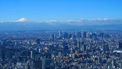 １１月末のスカイツリーから見た富士山方向５