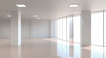 empty pavilion, interior visualization, 3D illustration