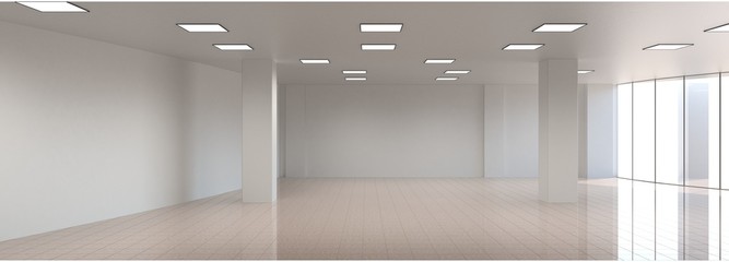 empty pavilion, interior visualization, 3D illustration