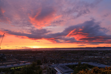coucher de soleil - Édimbourg - Ecosse