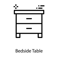  Bedside Table Vector 