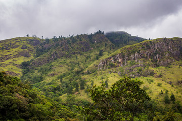 panorama of mountains in summer