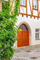 Romantic beautiful picturesque streets of medieval historic centre of Znojmy city, Czech Republic, Europe