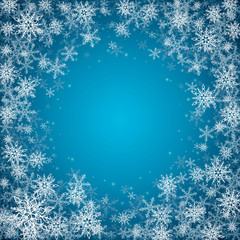 Winter background with snowflakes. Holiday background with snowflake . Vector Illustration.