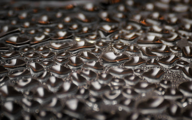 drops of water on glass