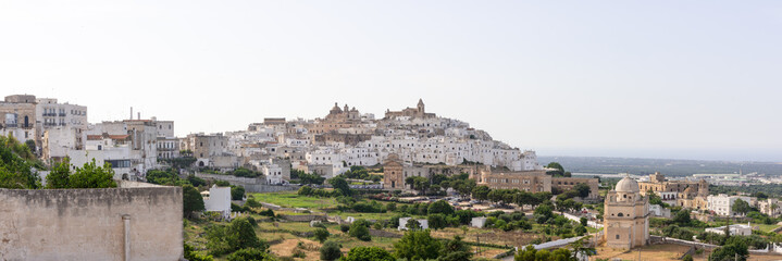 Obraz premium Panorama miasta Ostuni, Apulia, Włochy