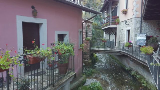 Scenic autumnal sight in Tagliacozzo, province of L'Aquila, Abruzzo, central Italy.  October-23-2019