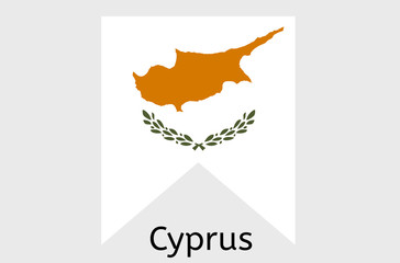 Cyprian flag icon, Cyprus country flag vector illustration