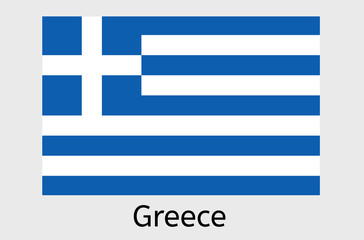 Grecian flag icon, Greek country flag vector illustration