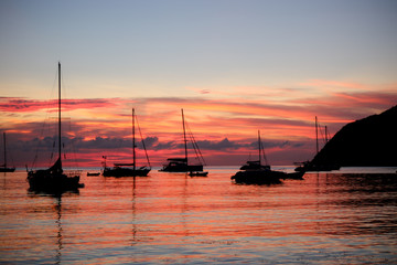 Fototapeta premium sunset on sea