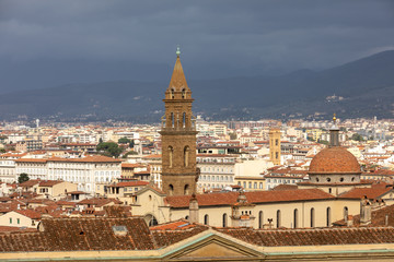 Florence in the afternoon. View of the historic center.