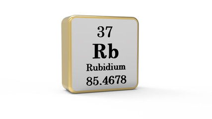 3d Rubidium Element Sign. Stock image	