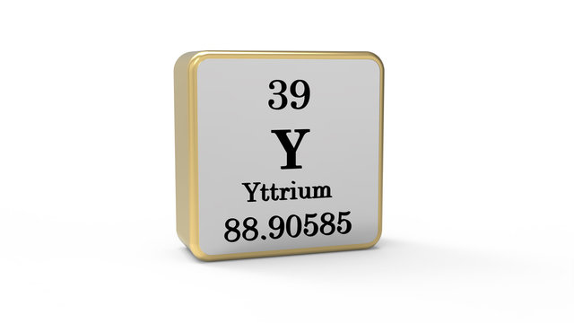 3d YttriumElement Sign. Stock image	