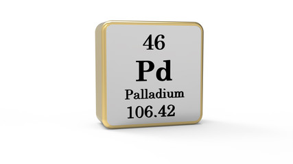 3d Palladium Element Sign. Stock image	