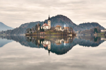 Obraz premium Island at the lake Bled Slovenia