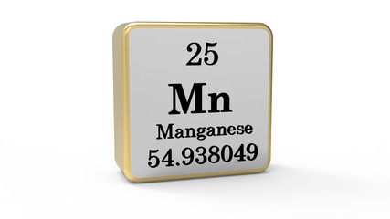 3d Manganese Element Sign. Stock image	