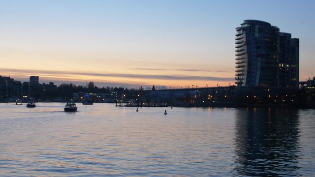 perfect sunset The Erickson condo at granville bridge