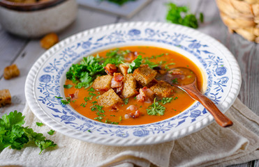 Delicious goulash soup