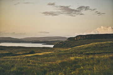 sunset in the mountains