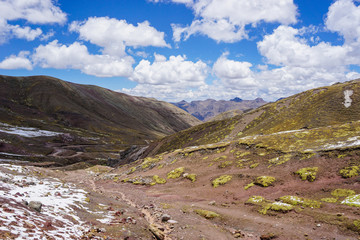 Landscape of the Andean mountain range in Peru