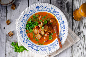 Delicious goulash soup