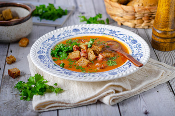 Delicious goulash soup